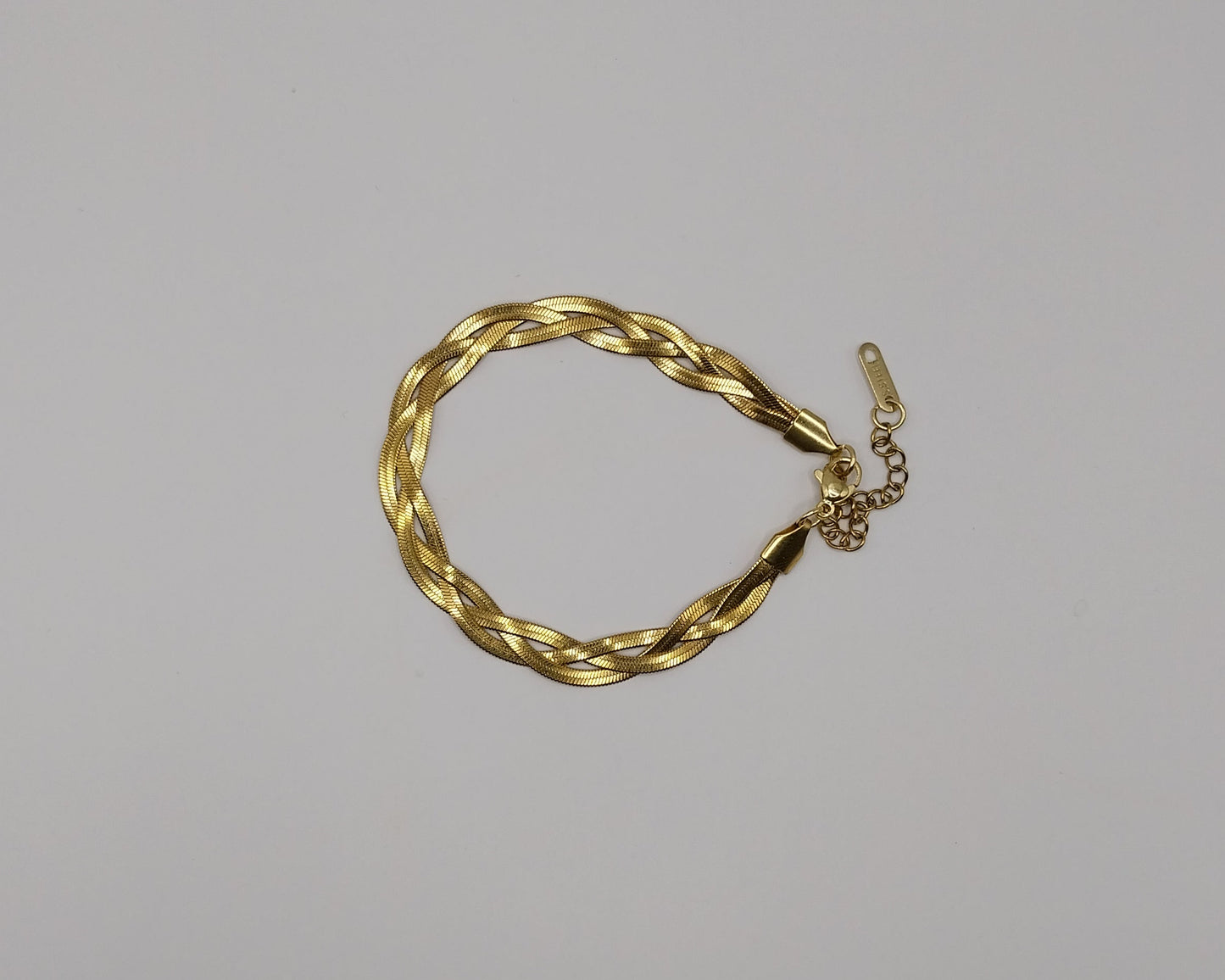 Modernes Edelstahl-Armband im Snake-Style – Goldfarbe