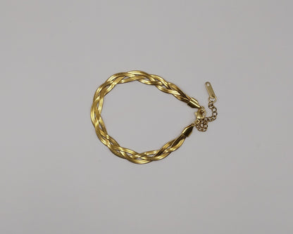 Modernes Edelstahl-Armband im Snake-Style – Goldfarbe
