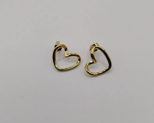 Herzförmige Ohrringe aus Edelstahl 304