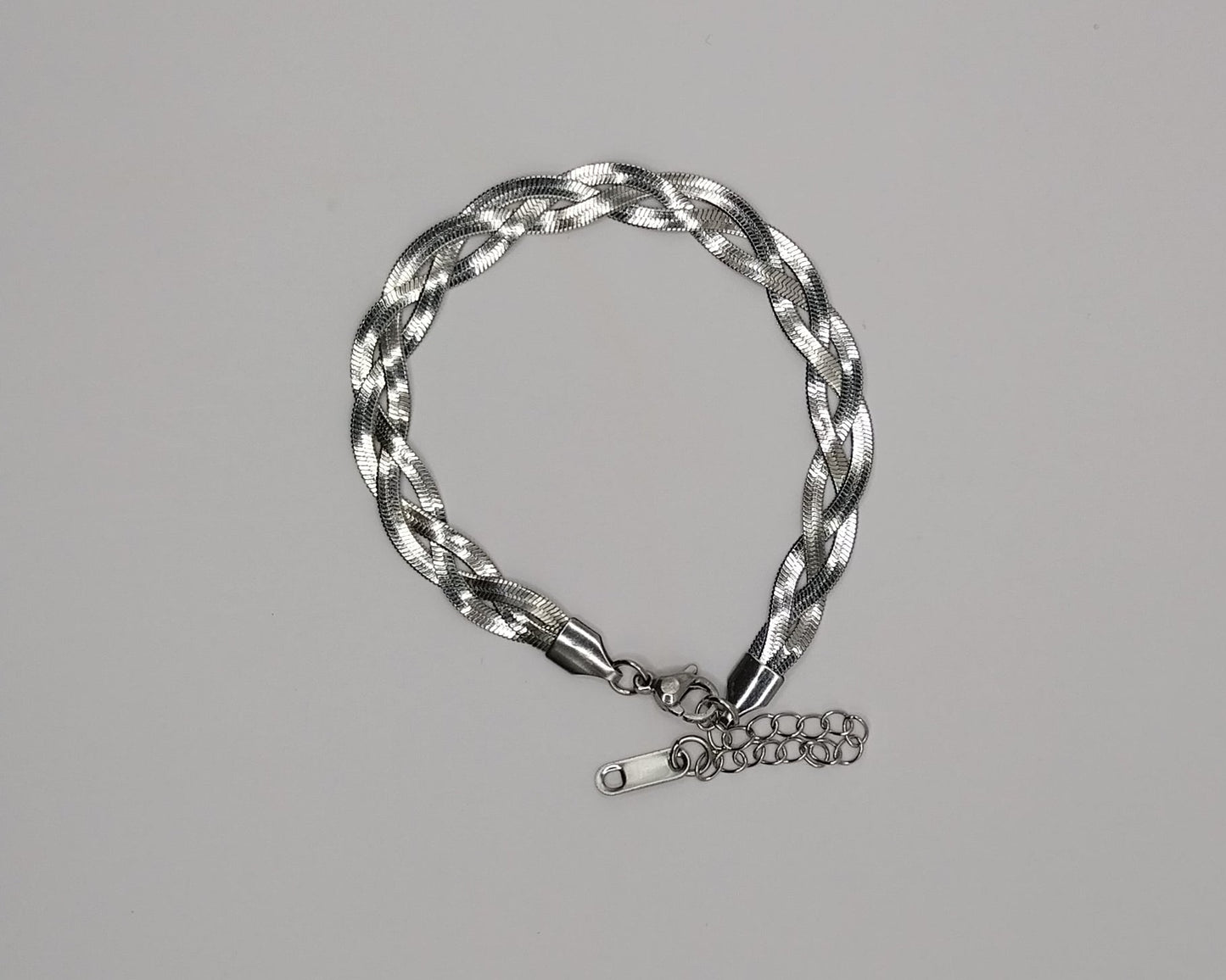 Modernes Edelstahl-Armband im Snake-Style – Silberfarbe