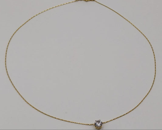 O-förmige Kette aus Edelstahl- Goldfarbig