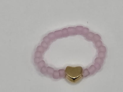 💗 Handgemachter Ring mit pinken Perlen &amp; Herz – verspielt &amp; romantisch