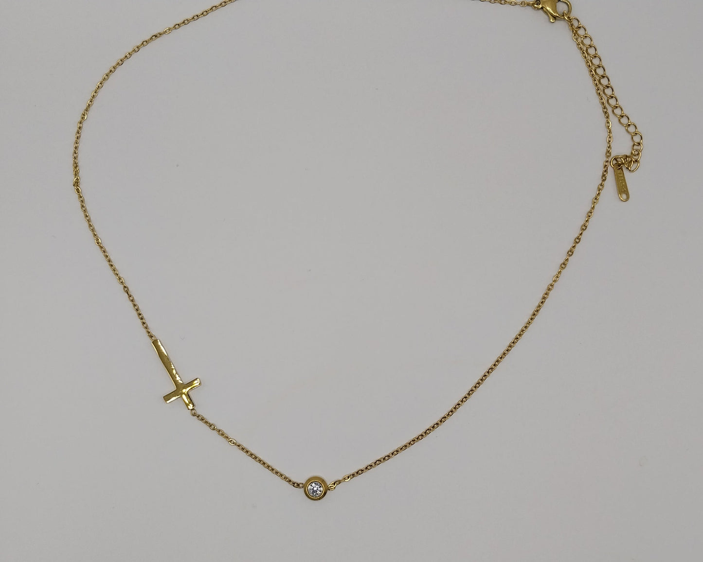Titanstahl-Halskette Damen – Einfacher Stil mit Kreuz-Muster