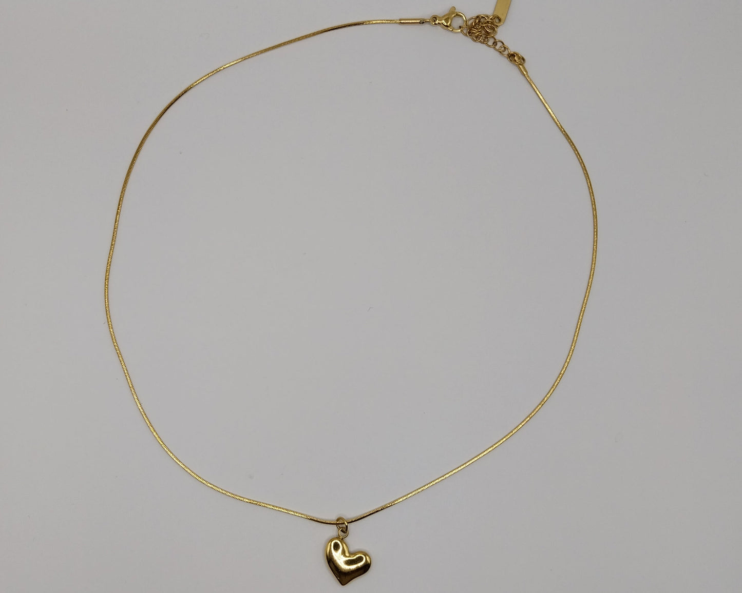 Damen-Halskette mit Herz-Anhänger aus Edelstahl – Goldfarben & wasserfest