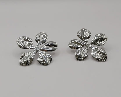 Klassische Blumen-Ohrringe aus Edelstahl 304 für Damen