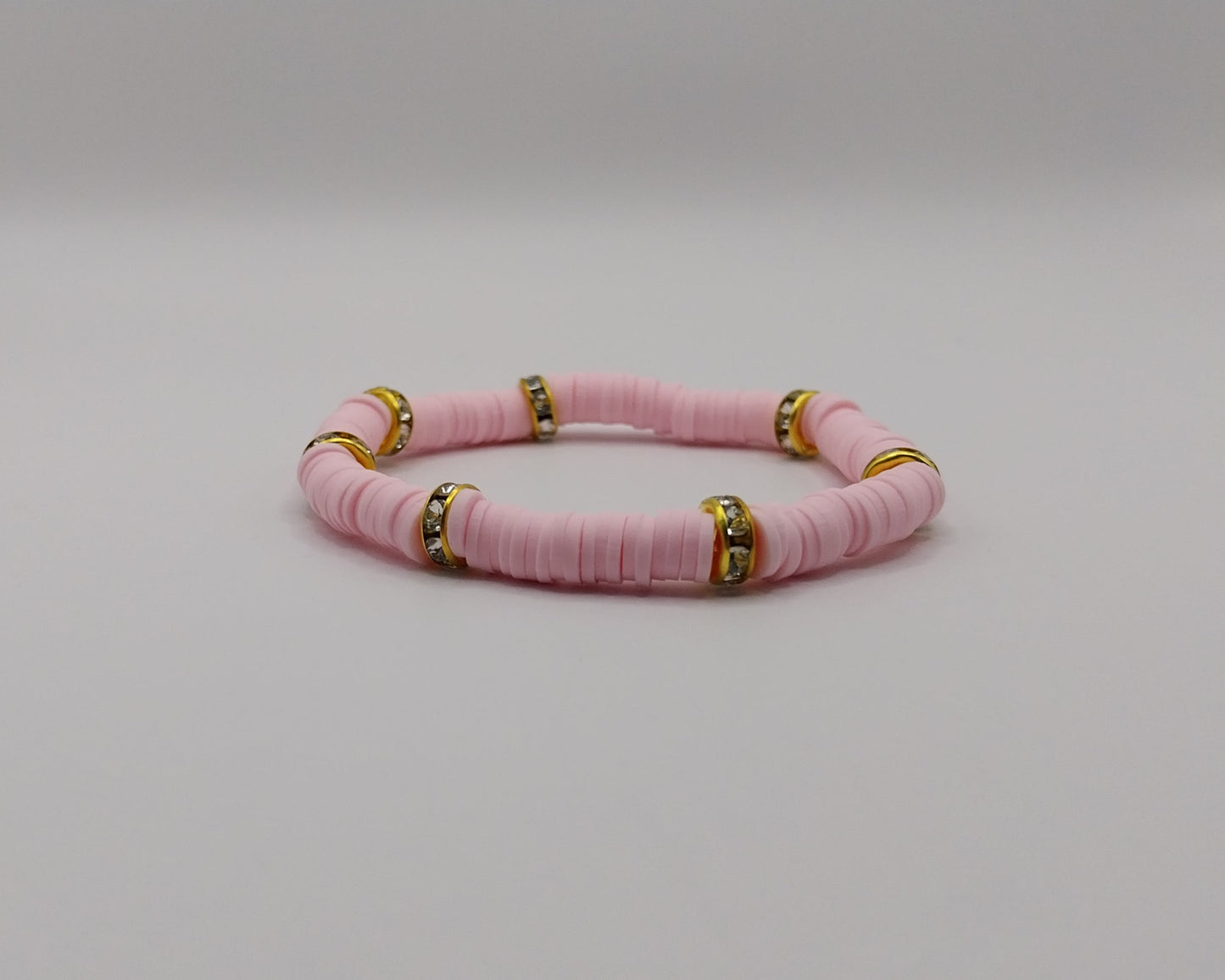 💗 Handgemachtes Armband – Pink &amp; Gold