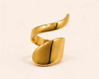 Geometrischer Offener Ring aus Edelstahl 304, Wasserfest & Anlaufgeschützt