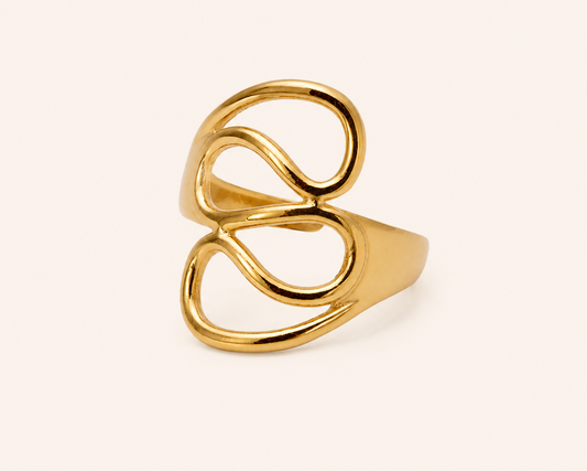 Offener Ring Edelstahl 304 Elegant, Retro